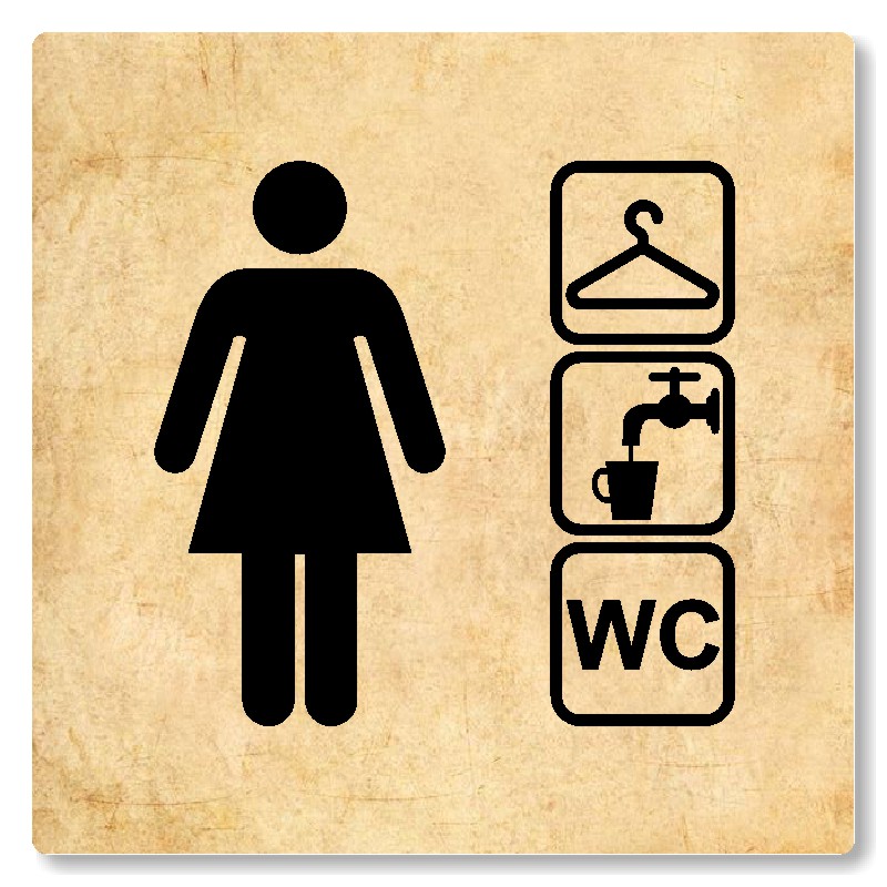 Šatna ženy, wc, 100x100mm, pergamen, Nevada